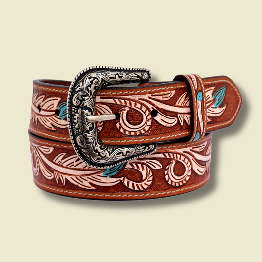 Turquoise WhiteFeather Handcrafted Belt for Women